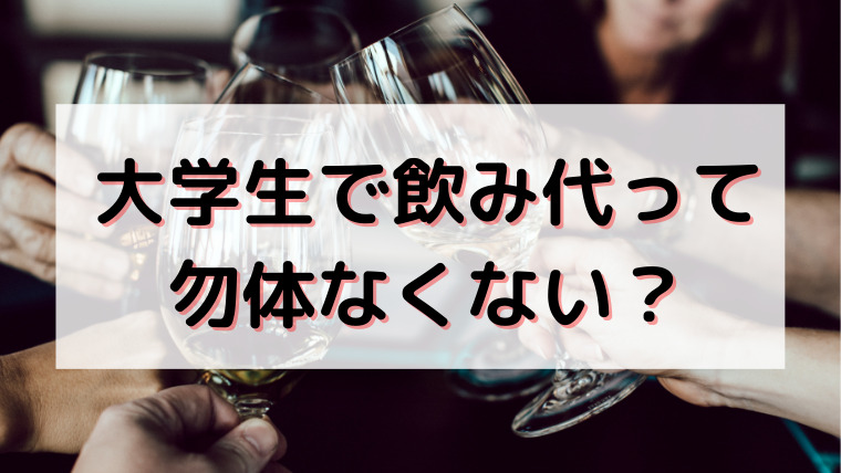 大学生の飲み代が高すぎてお金を出すのが勿体なく感じる話 Fラン大学生ふくの自由な人生物語